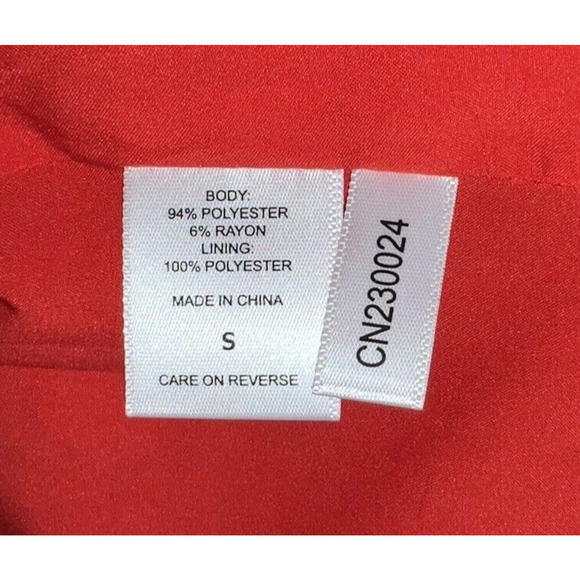 INC International Women's Tweed Red Blazer Holiday Special Occasion Formal Small - Picture 8 of 9